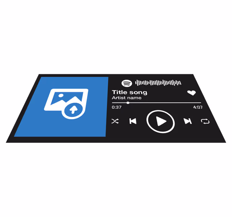Spotify musiikkia tekstillä ja kuvalla nimi vinyylimatto - Tenstickers