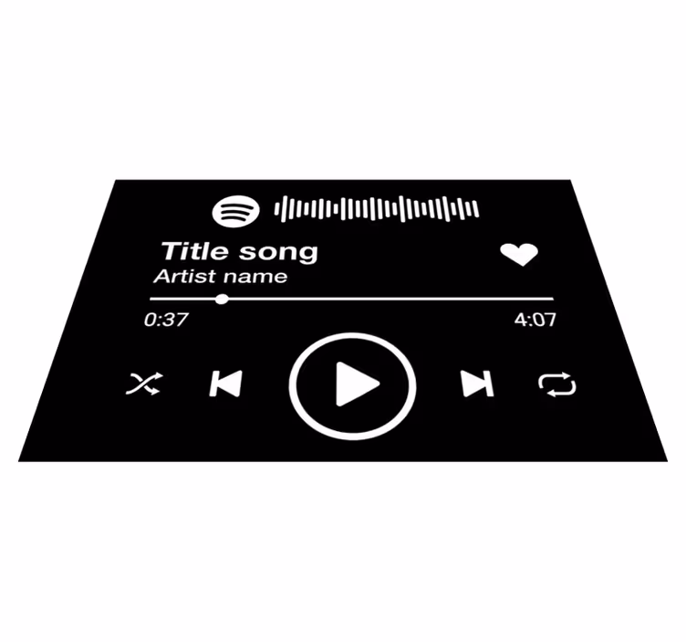 Henkilökohtainen musiikkikäyttöliittymä nimi vinyylimatto - Tenstickers