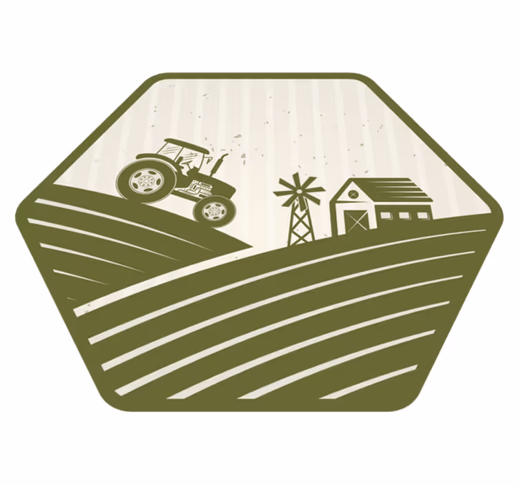 Maaseudun maatilakohtaus luonto vinyylimatto - Tenstickers