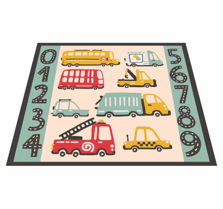 Autoilua lastenhuone vinyylimatto - Tenstickers