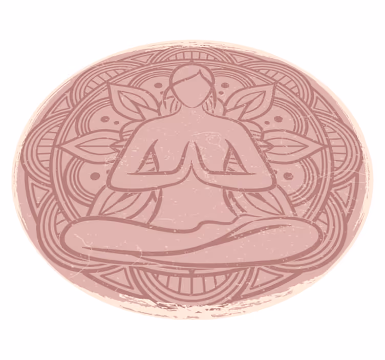 Lootuksen meditaatio kuva kukka vinyylimatto - Tenstickers