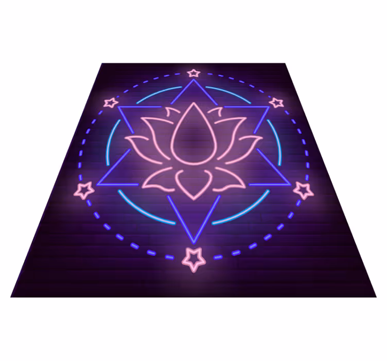 Neon mandala kuvio vinyylimatto mandala - Tenstickers