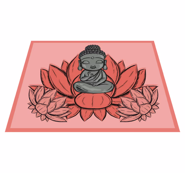 Meditatiivinen buddha-taide vinyylimatto mandala - Tenstickers