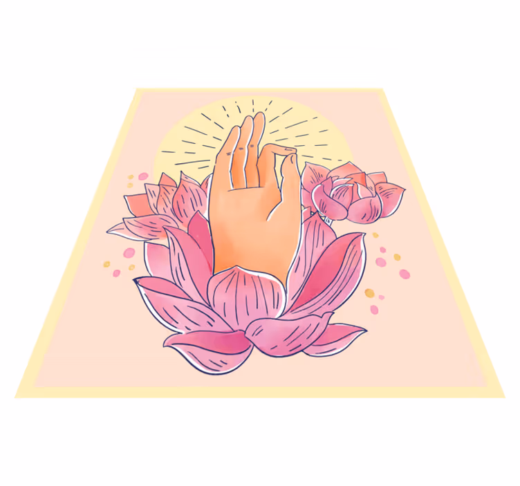 Henkinen kukka kuva vinyylimatto mandala - Tenstickers