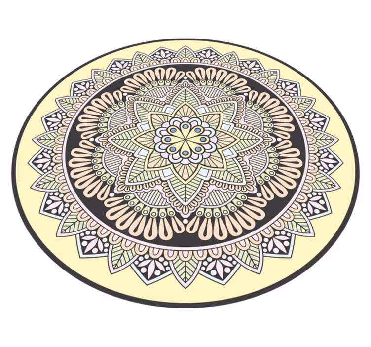 Monivärinen mandala vinyylimatto mosaiikki - Tenstickers