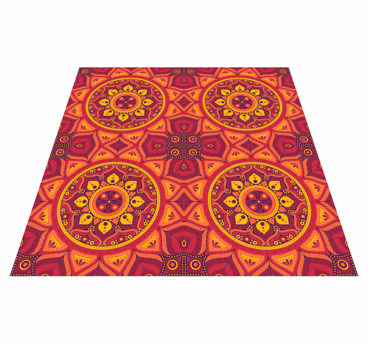 Mandala inspiroima symmetria vinyylimatto mandala - Tenstickers