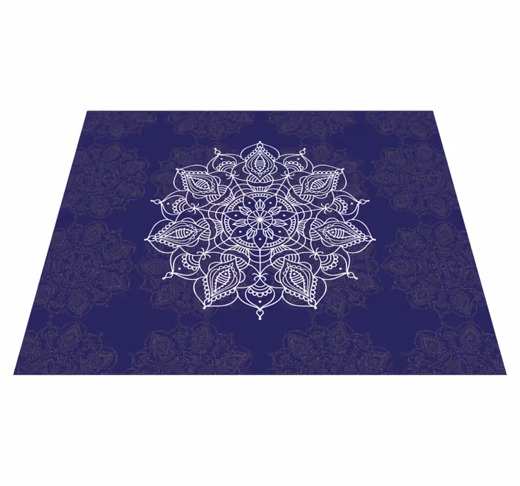 Monimutkainen kukkakuosiset mandala vinyylimatto - Tenstickers