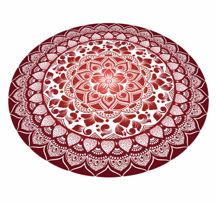 Pyöreä itämainen pitsi mandala vinyylimatto mandala - Tenstickers
