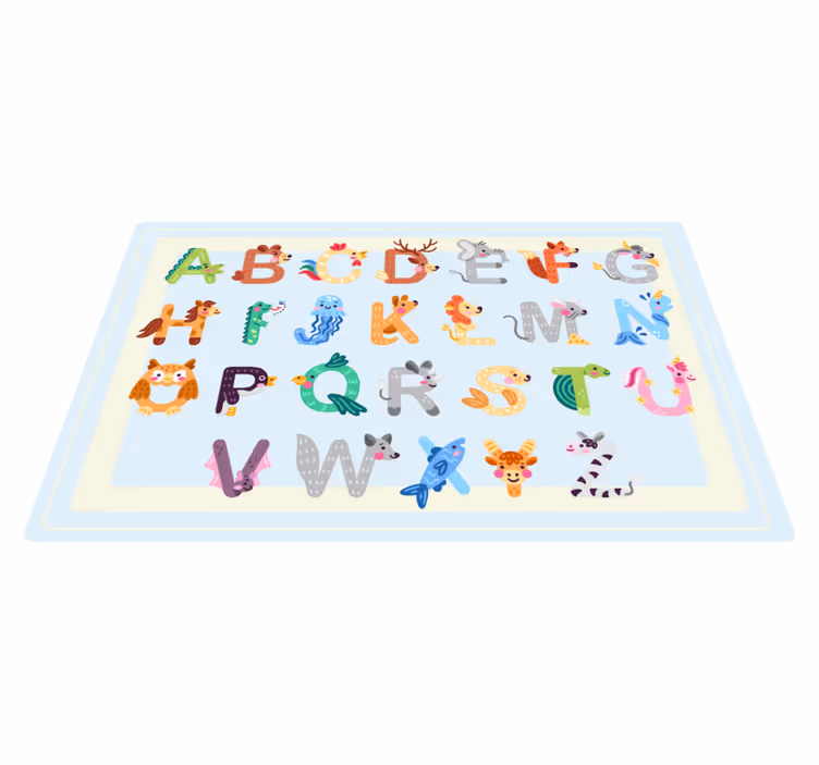 Aakkosperäisiä olentoja aakkoset vinyylimatto - Tenstickers