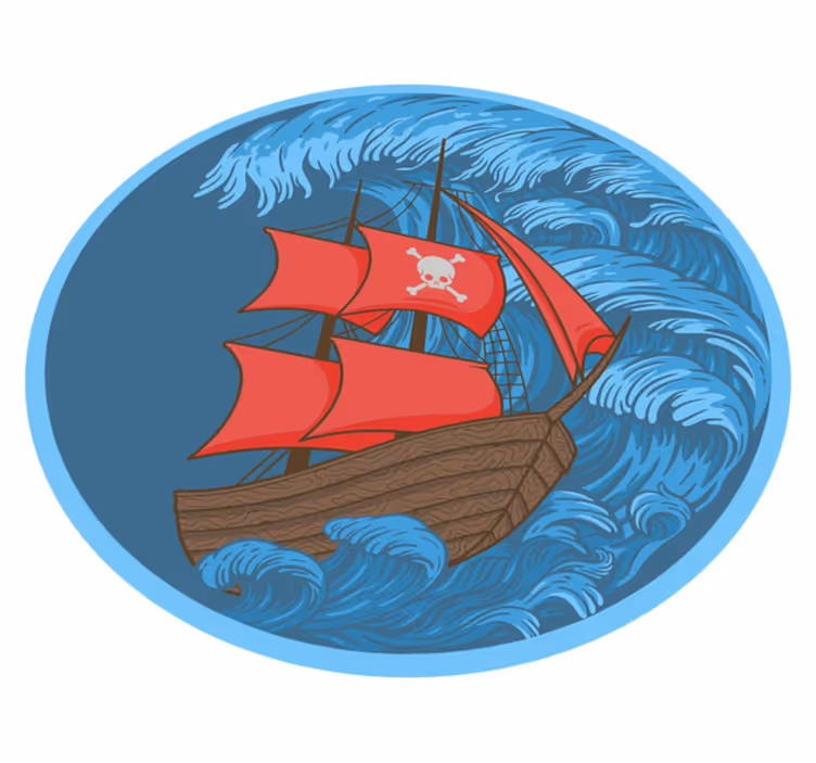 Merirosvojen peliaikaa vinyylimatto peli - Tenstickers