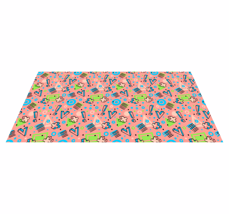 Leikkisä geometria Lisää vinyylimatto lapsille - Tenstickers