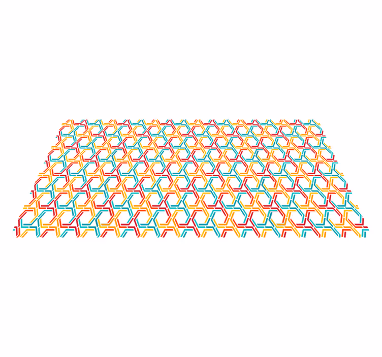 Lukittuva kuvio vinyylimatto geometrinen - Tenstickers