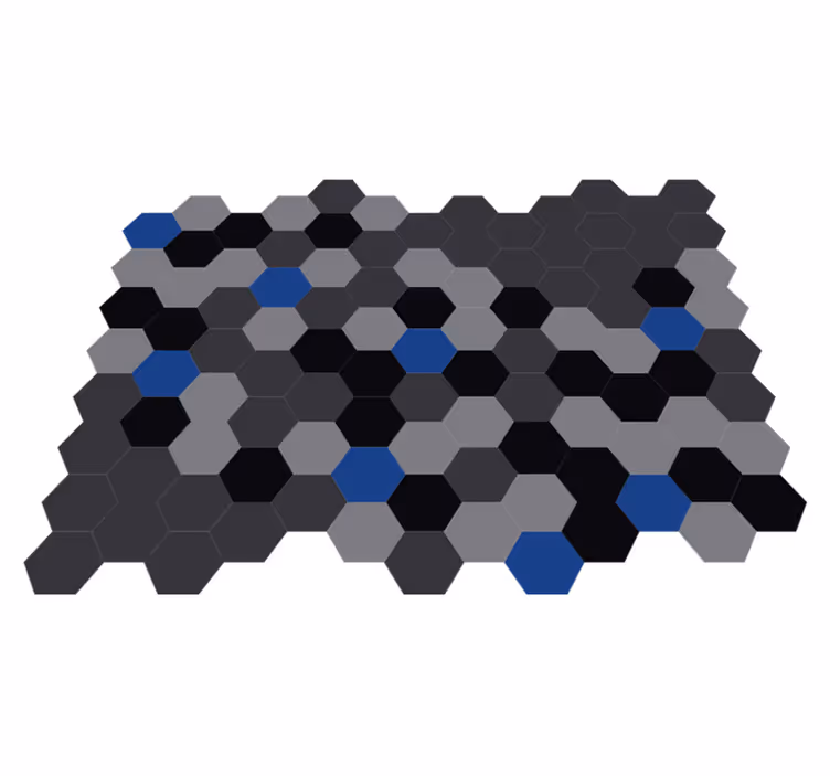 Kuusikulmainen sävyjä vinyylimatto geometrinen - Tenstickers