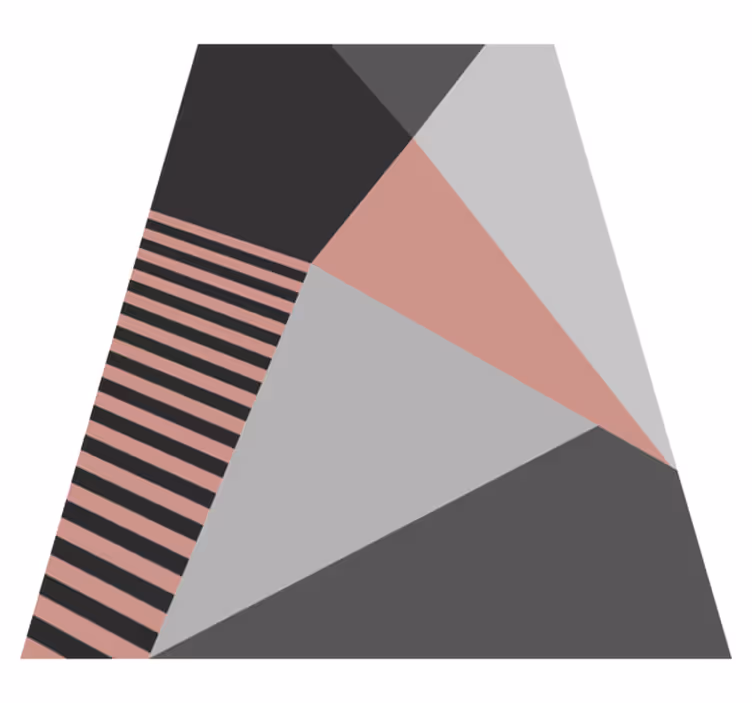Kolmionmuotoinen geometrinen motiivi moderni vinyylimatto - Tenstickers