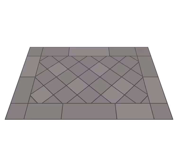 Laatoitettu geometria laatta vinyylimatto - Tenstickers