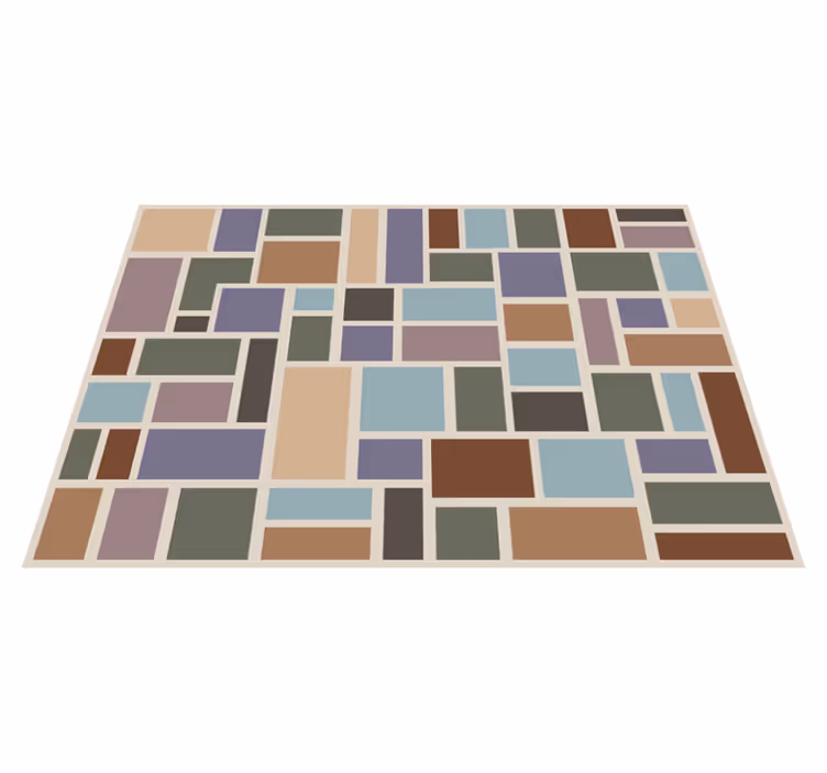 Kubistinen mosaiikki vinyylimatto geometrinen - Tenstickers