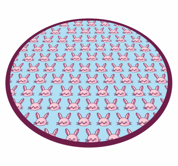 Anime-kanin kuvio eläin vinyylimatto - Tenstickers
