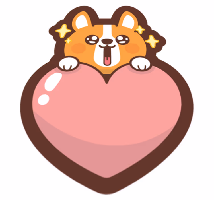 Anime koira eläin vinyylimatto - Tenstickers