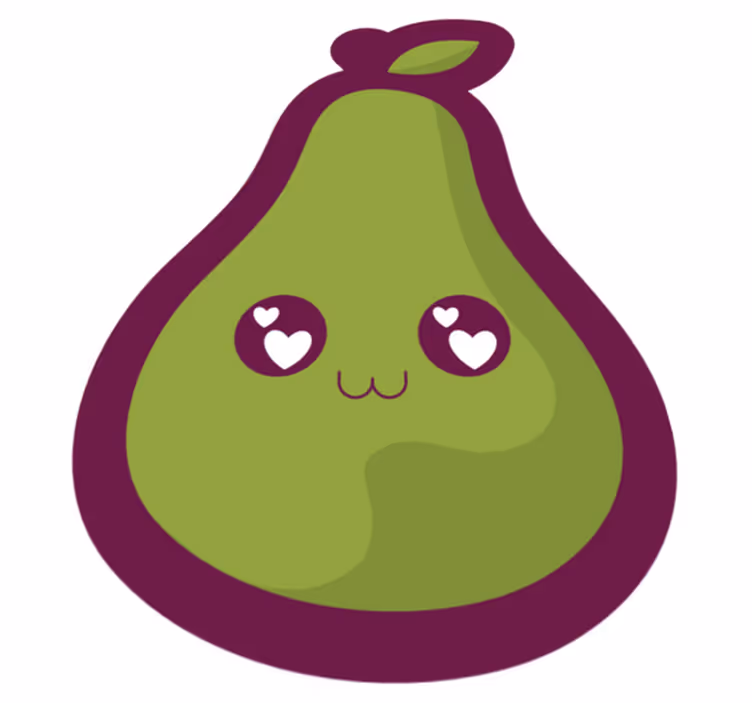 Söpö avokado-design Vauvan huoneen vinyylimatto - Tenstickers