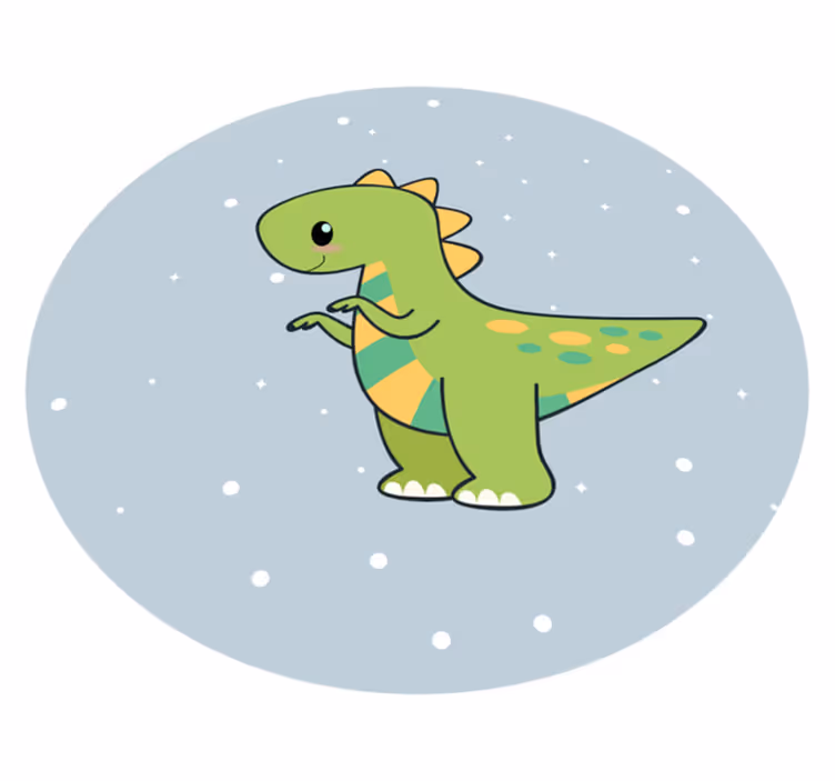 Dinosaurusten jalkineet lastenhuone vinyylimatto - Tenstickers