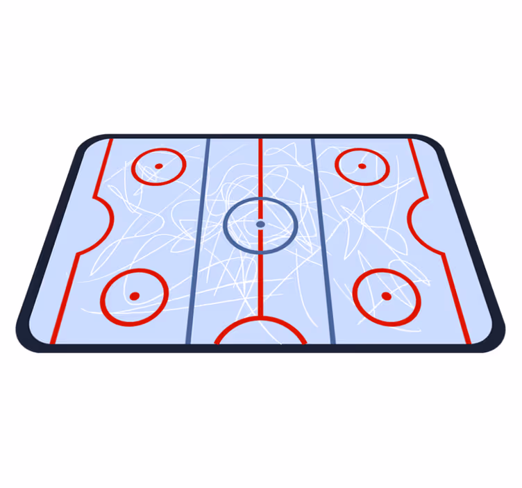 Värikäs kiekko jääkiekko vinyylimatto peli - Tenstickers