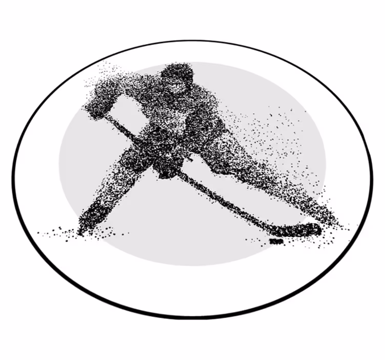 Piirretty jääkiekko teinille vinyylimatto - Tenstickers