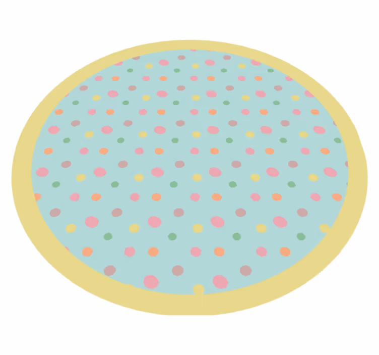 Vaaleanpunainen ja sininen pilkku vinyylimatto geometrinen - Tenstickers