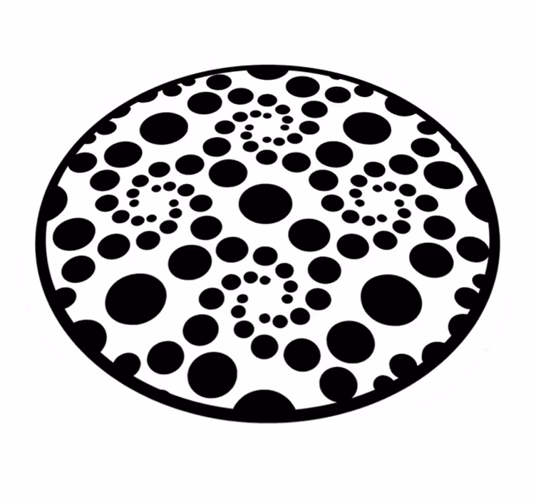 Pyöreä pistekuvio vinyylimatto geometrinen - Tenstickers
