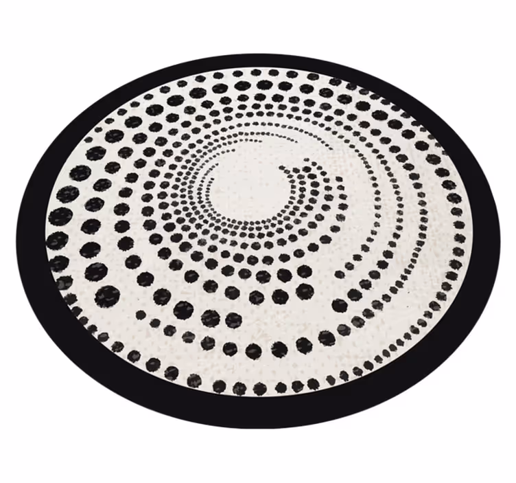 Pilkullinen rikki ympyrä vinyylimatto geometrinen - Tenstickers