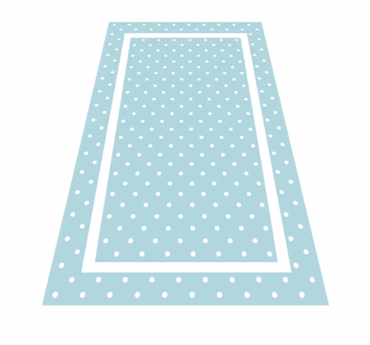 Pilkullinen vaaleanpunainen reunus vinyylimatto geometrinen - Tenstickers