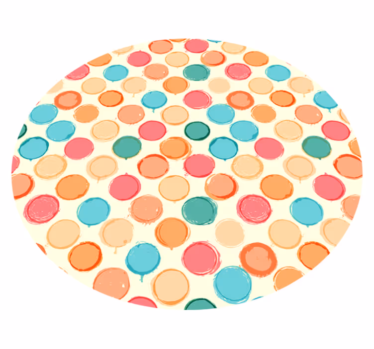 Pyöreä matriisi vinyylimatto geometrinen - Tenstickers