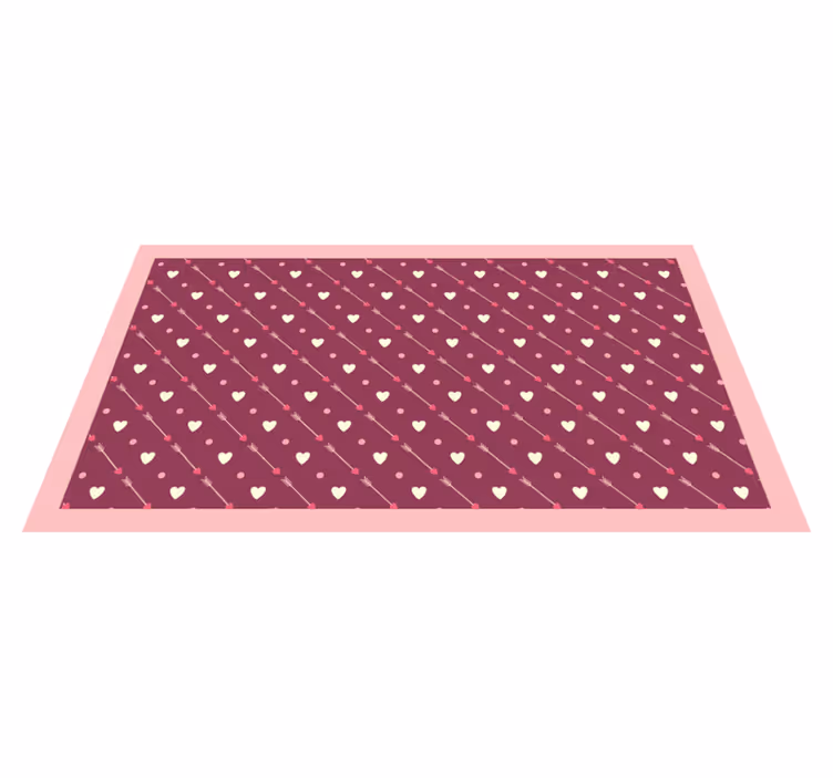 Diagonaalinen sydänkuvio vinyylimatto - Tenstickers