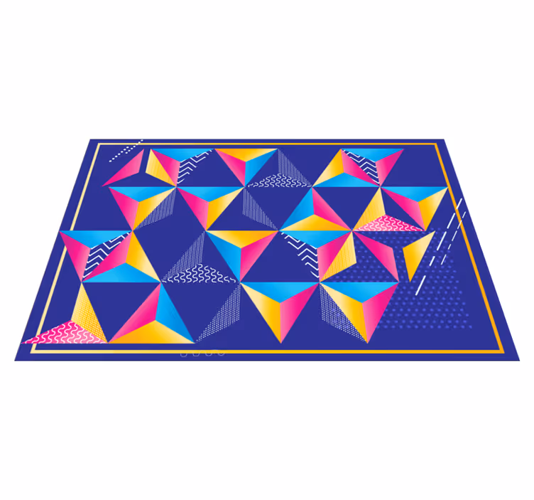 Värikkäiden muotojen eloisuus geometrinen vinyylimatto - Tenstickers