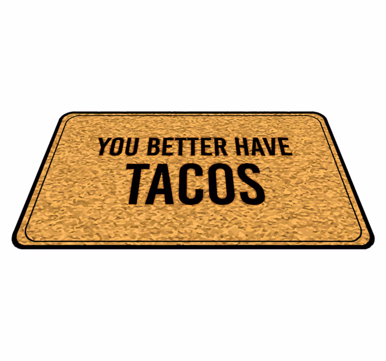 Tacos tervetuloviesti lauseke vinyylimatto - Tenstickers
