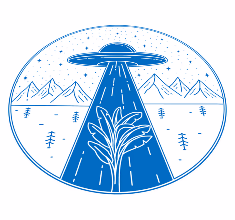 Ufo-seikkailu Lisää vinyylimatto lapsille - Tenstickers