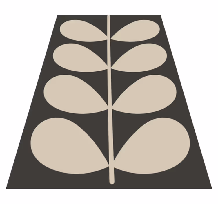 Tumma orla kiely moderni vinyylimatto - Tenstickers
