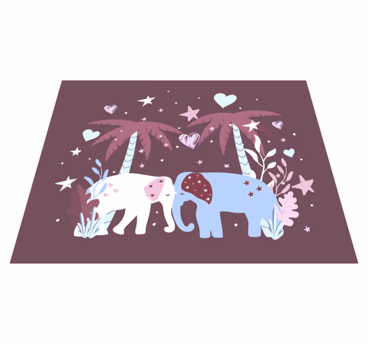 Lasten safari lastenhuone vinyylimatto - Tenstickers