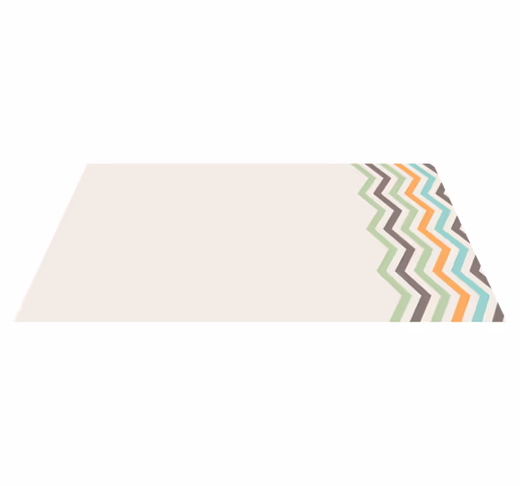 Chevron-kuviotyyli raidallinen vinyylimatto - Tenstickers