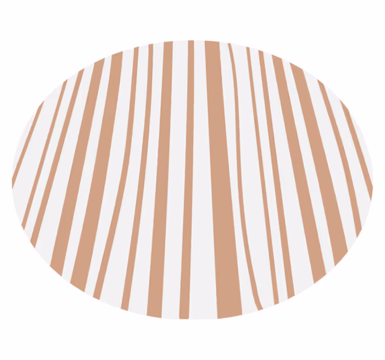 Pehmeä raidallinen eleganssi pyöreä vinyylimatto - Tenstickers