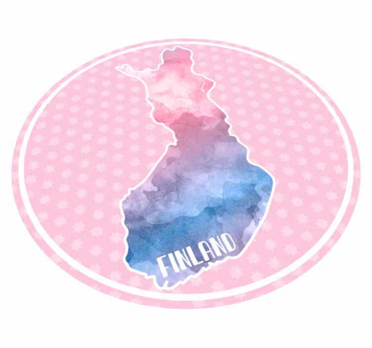 Lämmin suomalainen maailmakartta vinyylimatto - Tenstickers