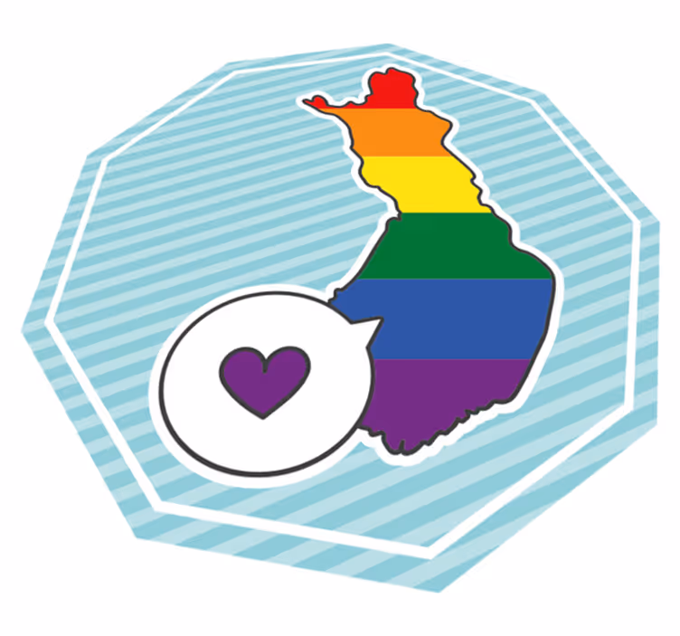 Suomen ylpeyden kartta maailmakartta vinyylimatto - Tenstickers
