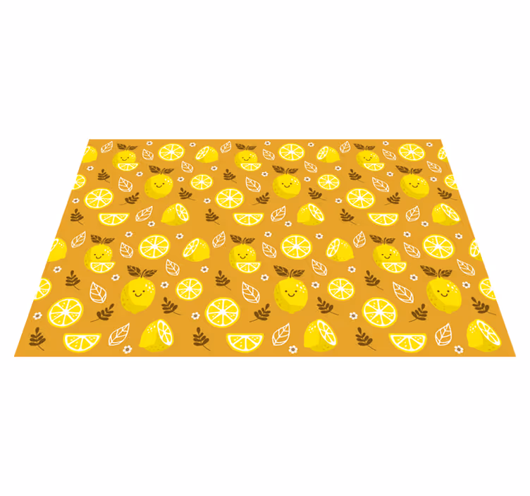 Iloinen sitruunakuvio luonto vinyylimatto - Tenstickers