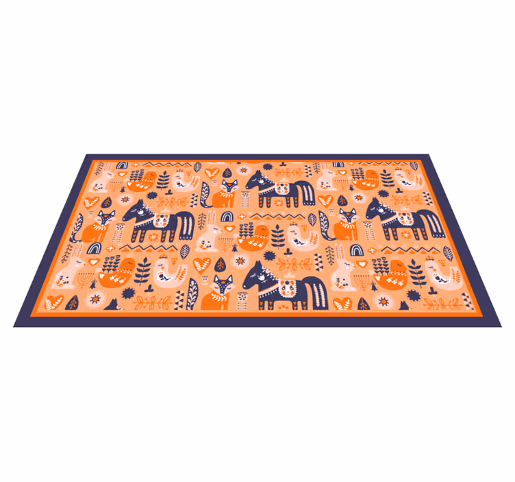 Pohjoismainen folk-vinyyli matto skandinaavinen vinyylimatto - Tenstickers