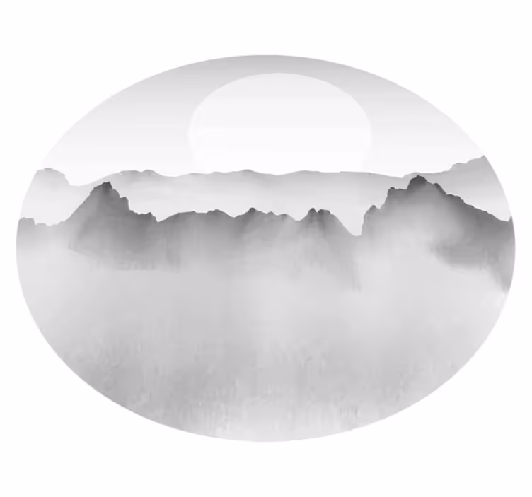 Vuori sumuinen maisema luonto vinyylimatto - Tenstickers