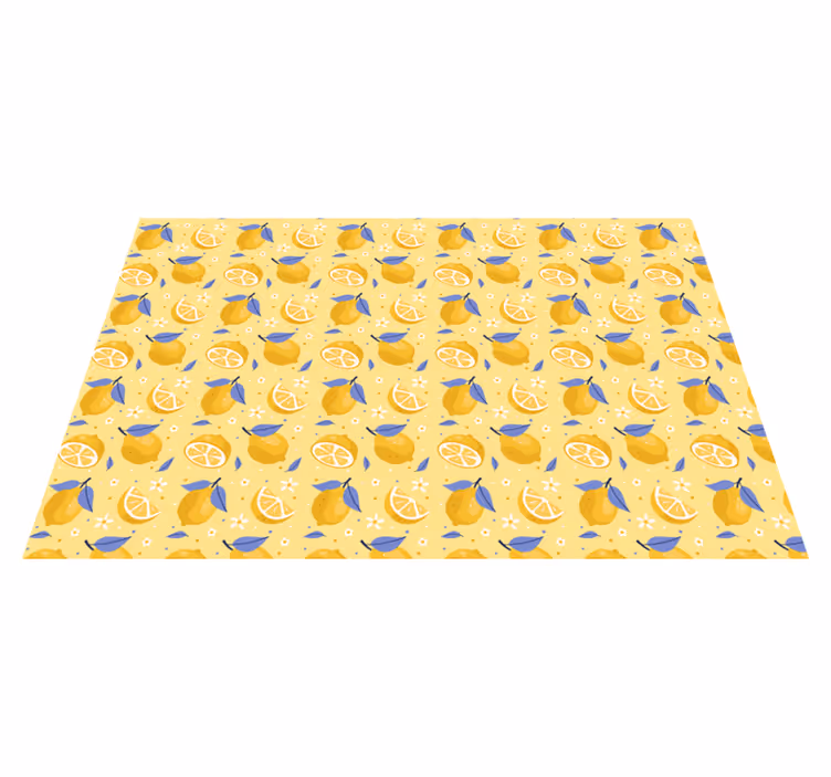 Sitruunakuvioinen ilo keittiön vinyylimatto - Tenstickers