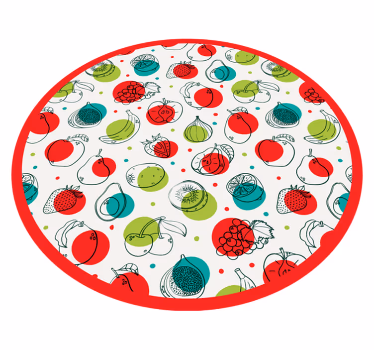 Hedelmä yksinkertainen motiivi keittiön vinyylimatto - Tenstickers