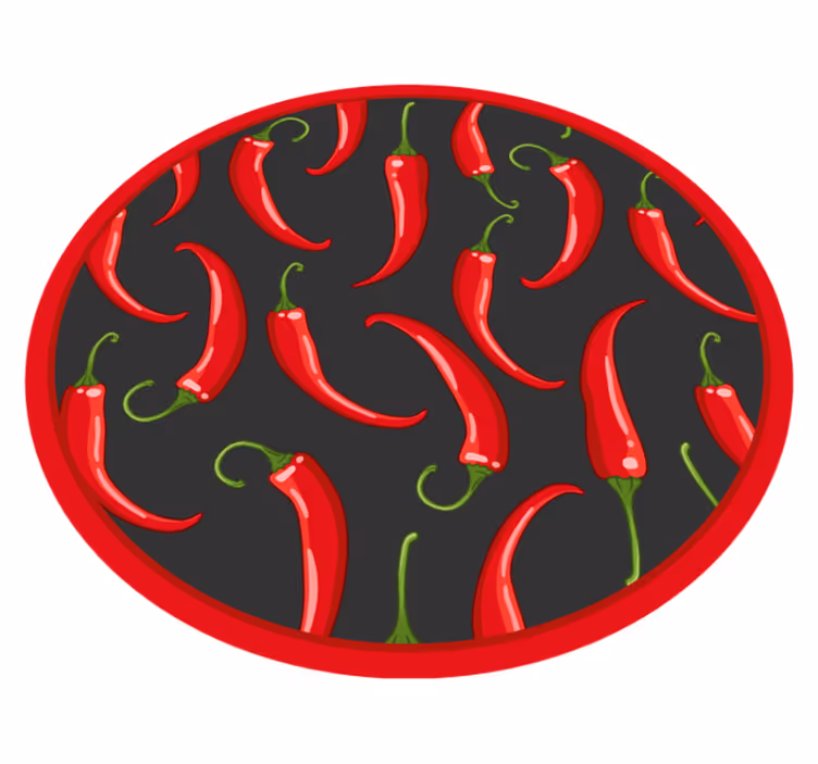 Mausteinen punainen paprika Skandinavia vinyylimatto - Tenstickers