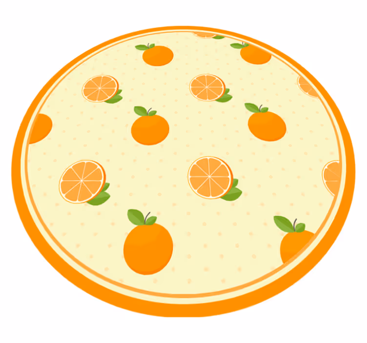 Appelsiinit kuvio vinyylimatto keittiöön - Tenstickers