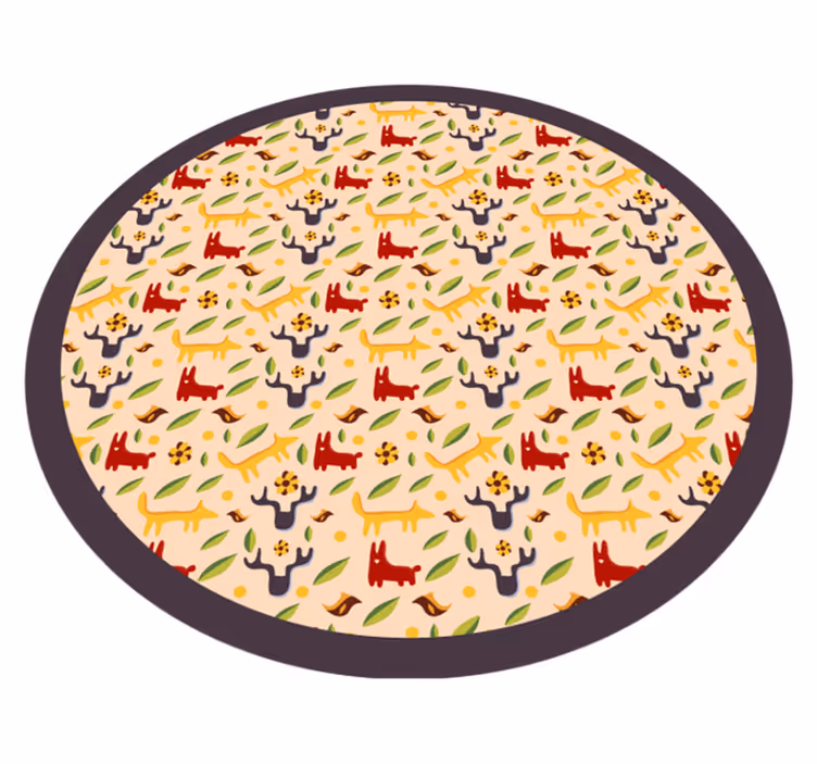 Värikkäitä metsän eläimiä vinyylimatto - Tenstickers