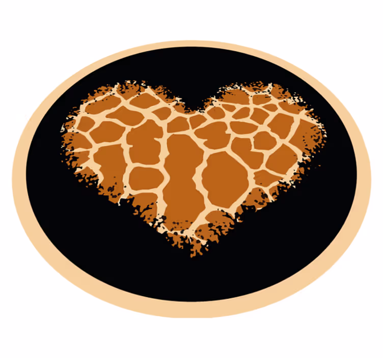 Sydänkirahvi-muotoilu eläin vinyylimatto - Tenstickers